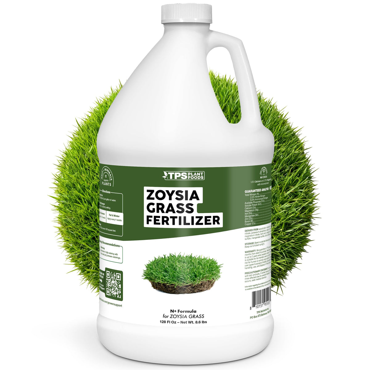 Zoysia Grass Fertilizer - 128 Ounce