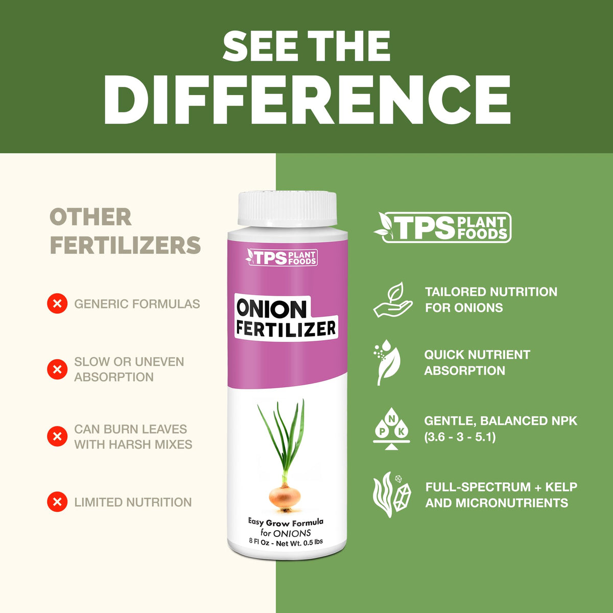 Onion Fertilizer - 8 Ounce