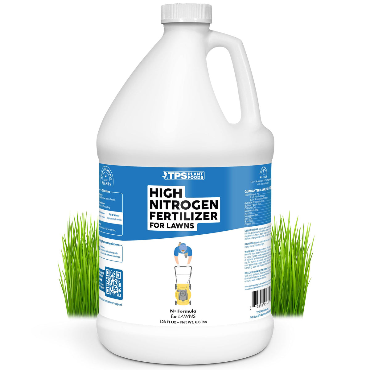 High Nitrogen Fertilizer for Lawns - 128 Ounce