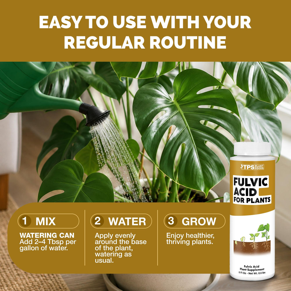 Fulvic Acid for Plants - 8 Ounce