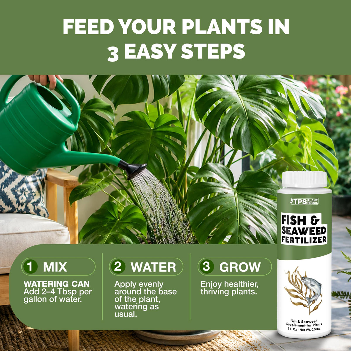 Fish and Seaweed Fertilizer - 8 Ounce