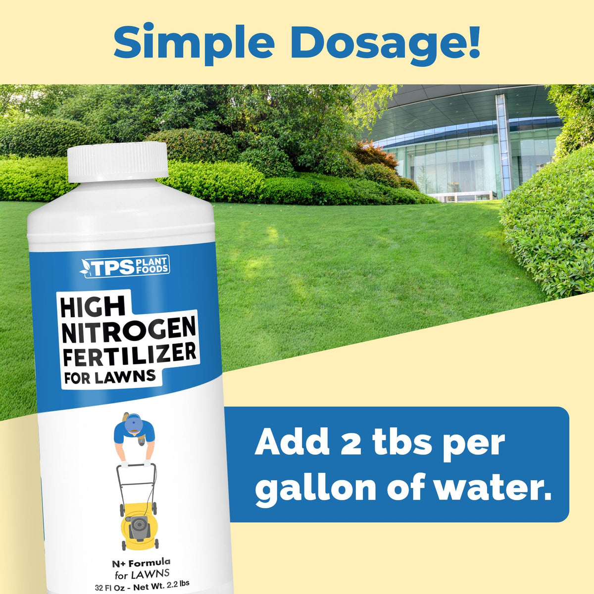 High Nitrogen Fertilizer for Lawns - 8 Ounce