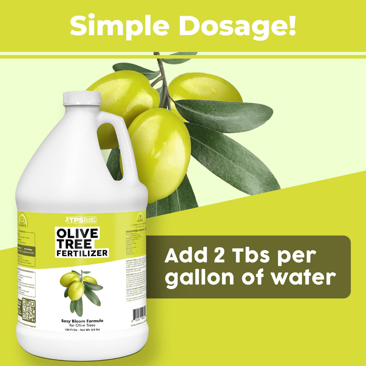 TPS Plant Foods Olive Tree Fertilizer 3-3.6-5.1 bottle