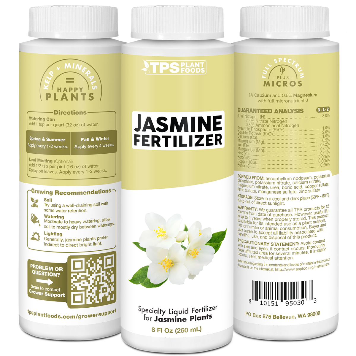 TPS Plant Foods Jasmine Fertilizer 3-1-2 bottle