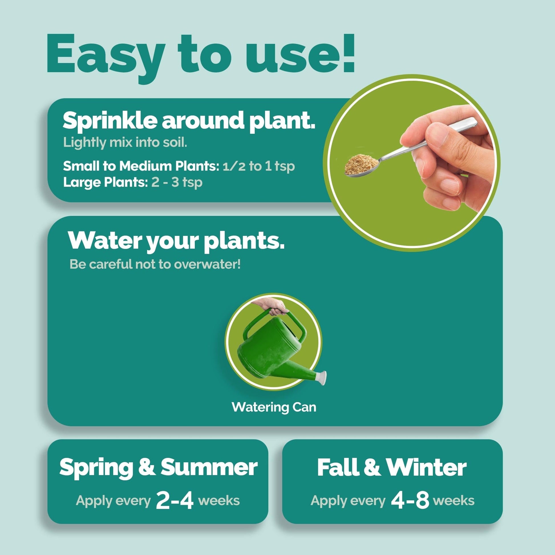 Granular Indoor Plant Food formula, features, and plant care details