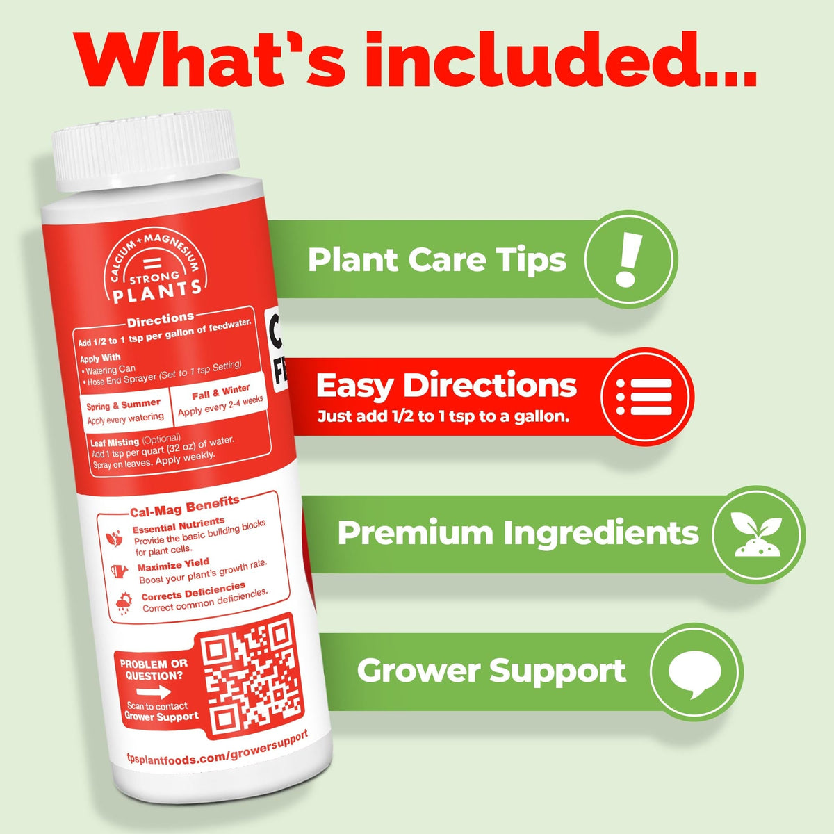 How to mix and apply TPS Cal-Mag Fertilizer — 1 tsp per quart [other]