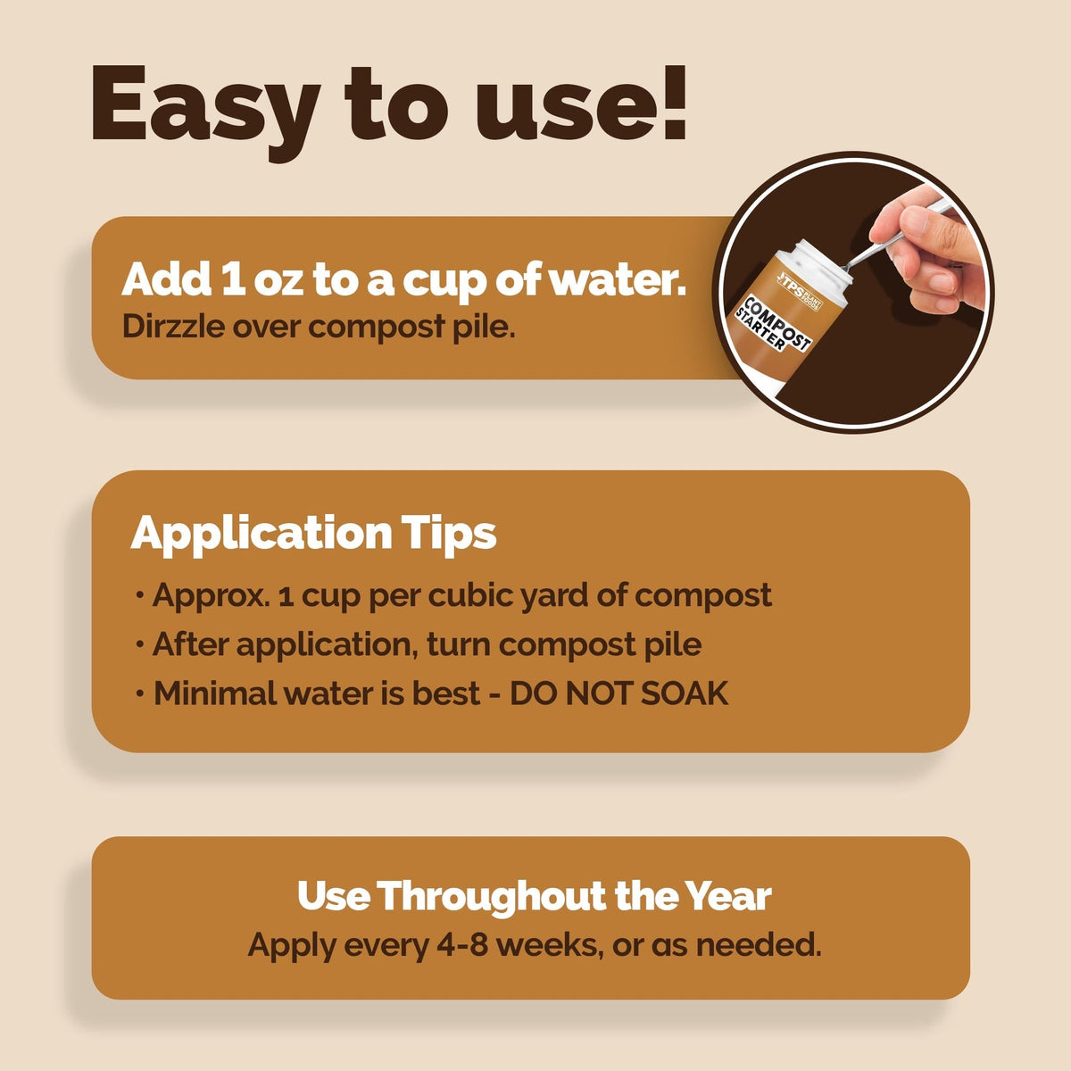 Compost Starter and Accelerator formula, features, and plant care details