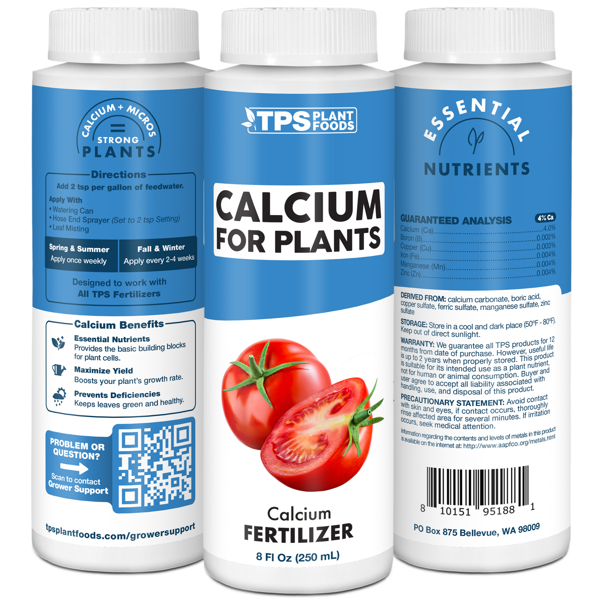 Calcium for Plants product package shown with plants
