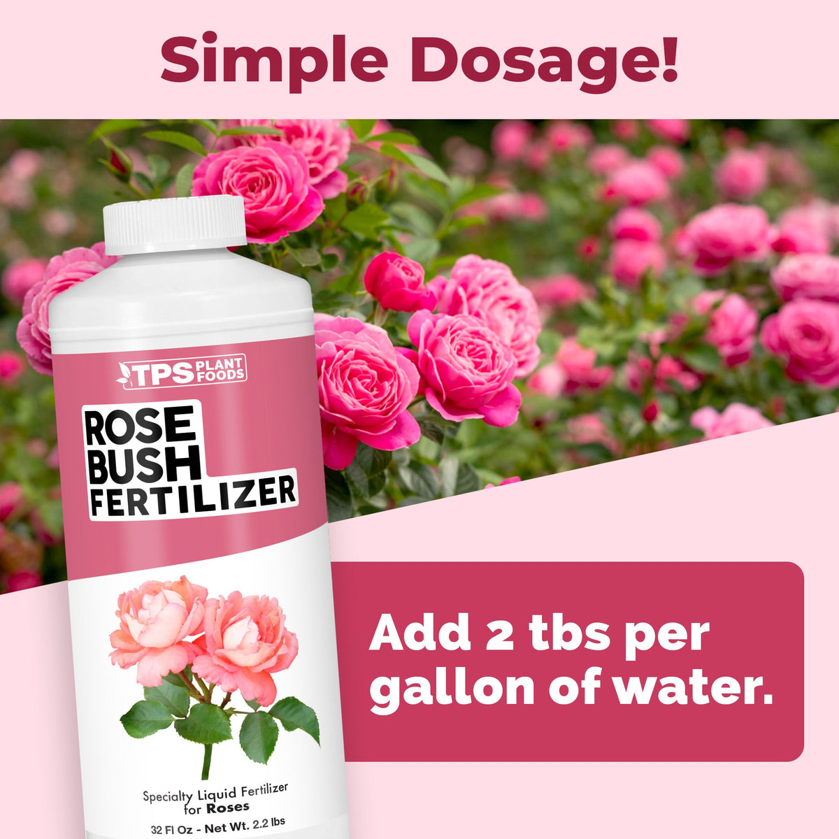 TPS Plant Foods Rose Bush Fertilizer 3-3.6-5.1 bottle