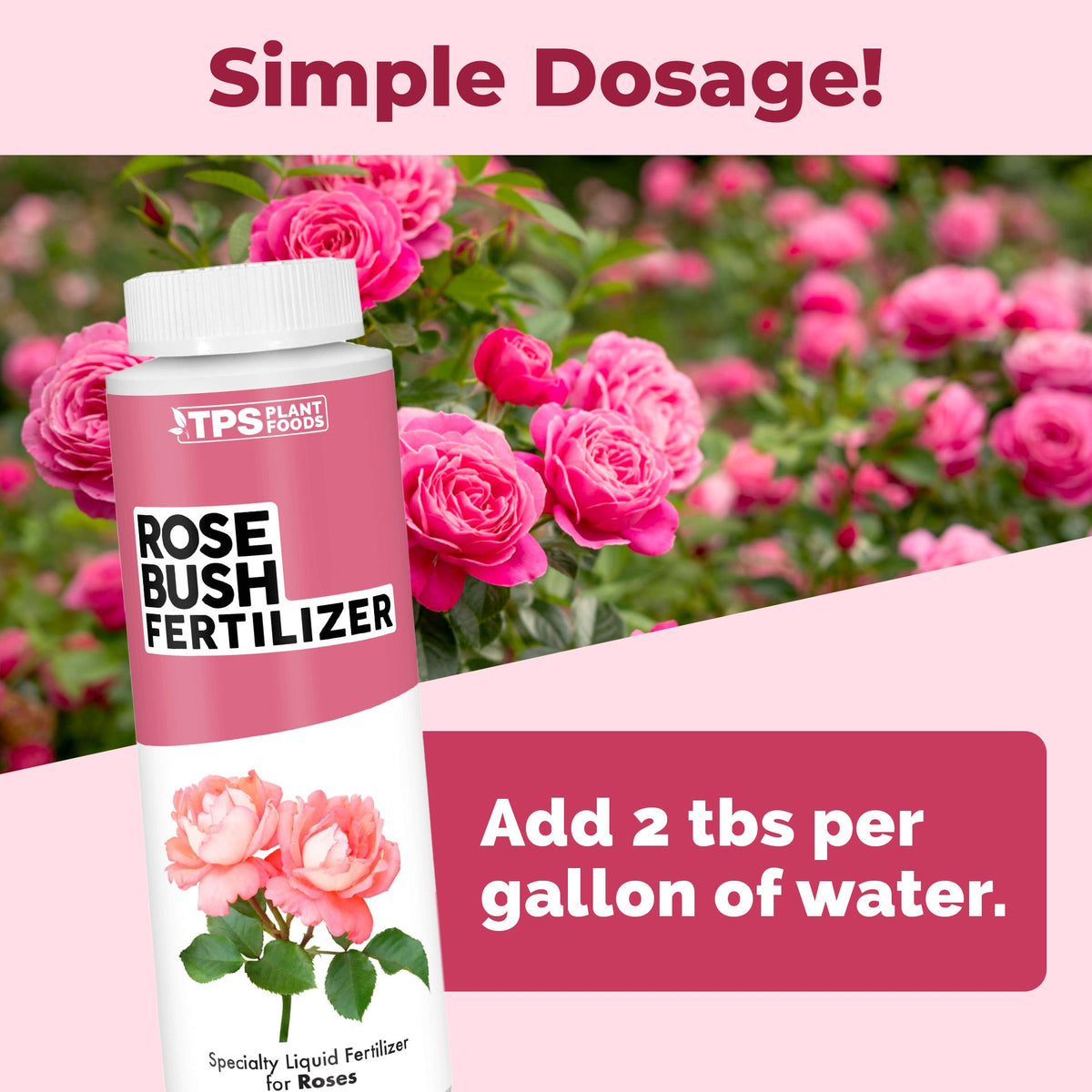 TPS Plant Foods Rose Bush Fertilizer 3-3.6-5.1 bottle