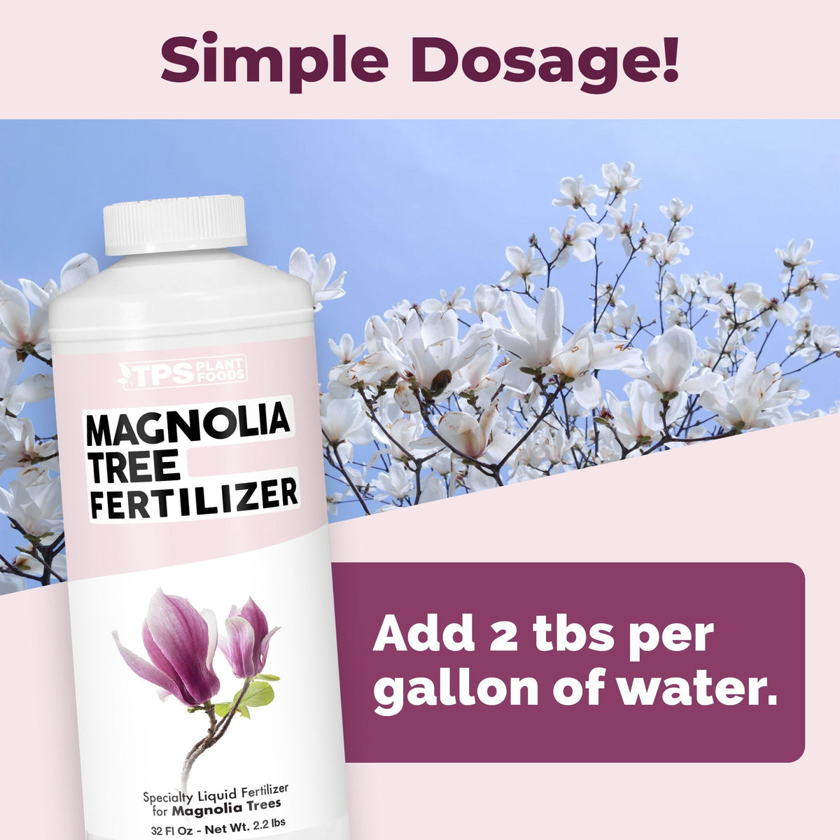 TPS Plant Foods Magnolia Tree Fertilizer 3-3.6-5.1 liquid fertilizer bottle