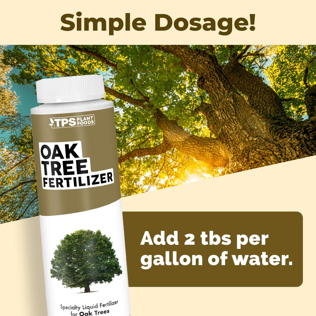 TPS Plant Foods Oak Tree Fertilizer 3.6-3-5.1 bottle