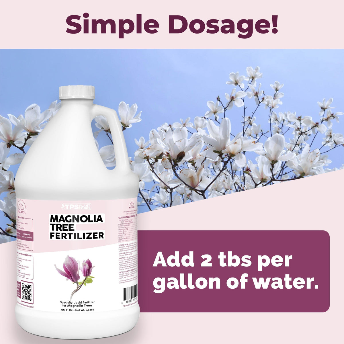 TPS Plant Foods Magnolia Tree Fertilizer 3-3.6-5.1 liquid fertilizer bottle