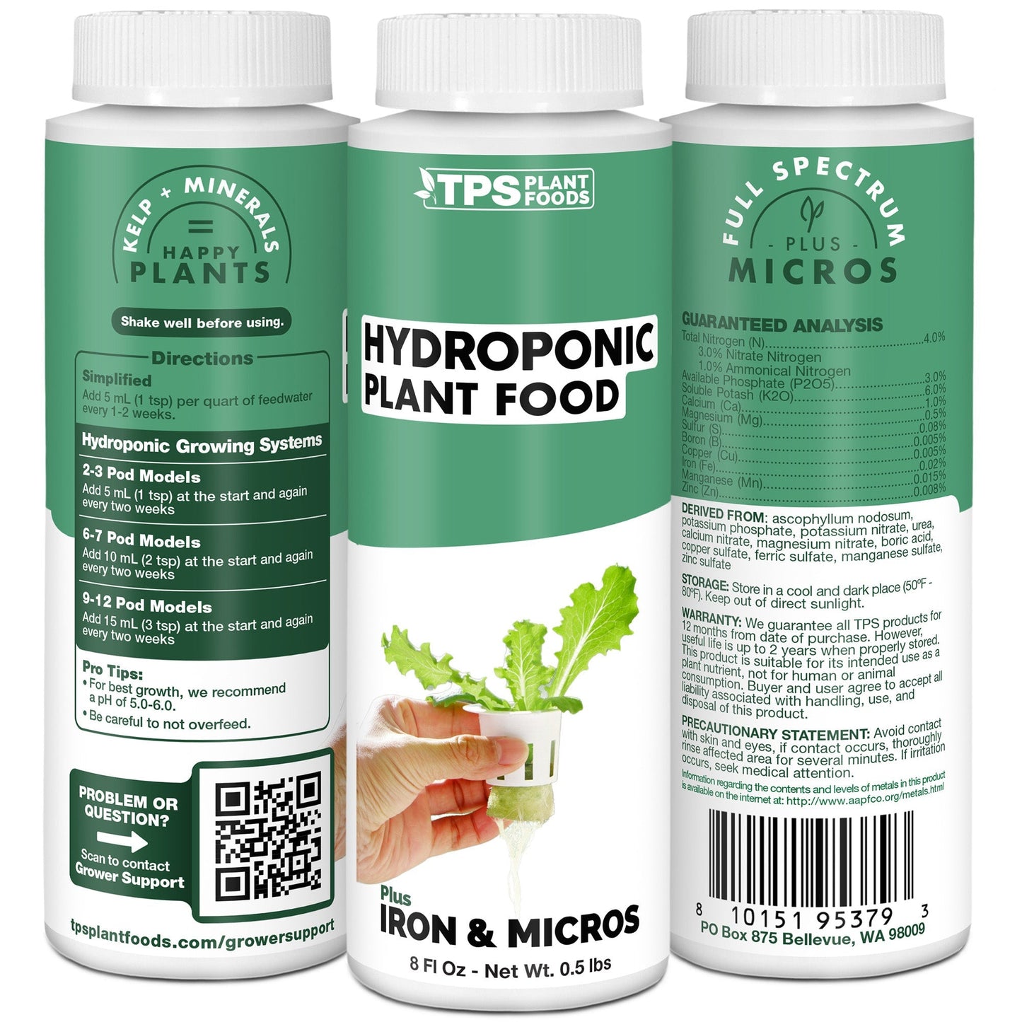 Hydroponic Plant Food formula, features, and plant care details