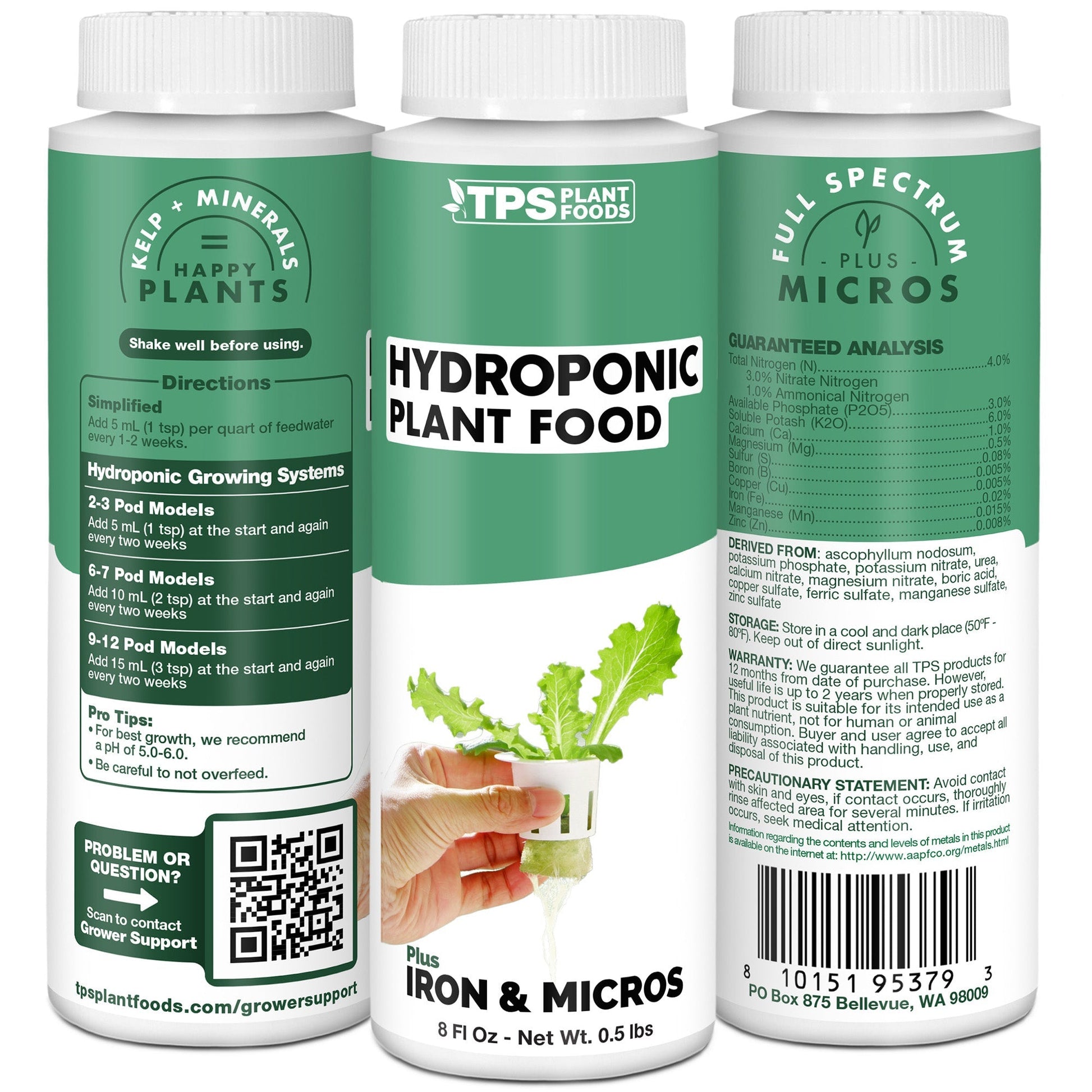 Hydroponic Plant Food formula, features, and plant care details