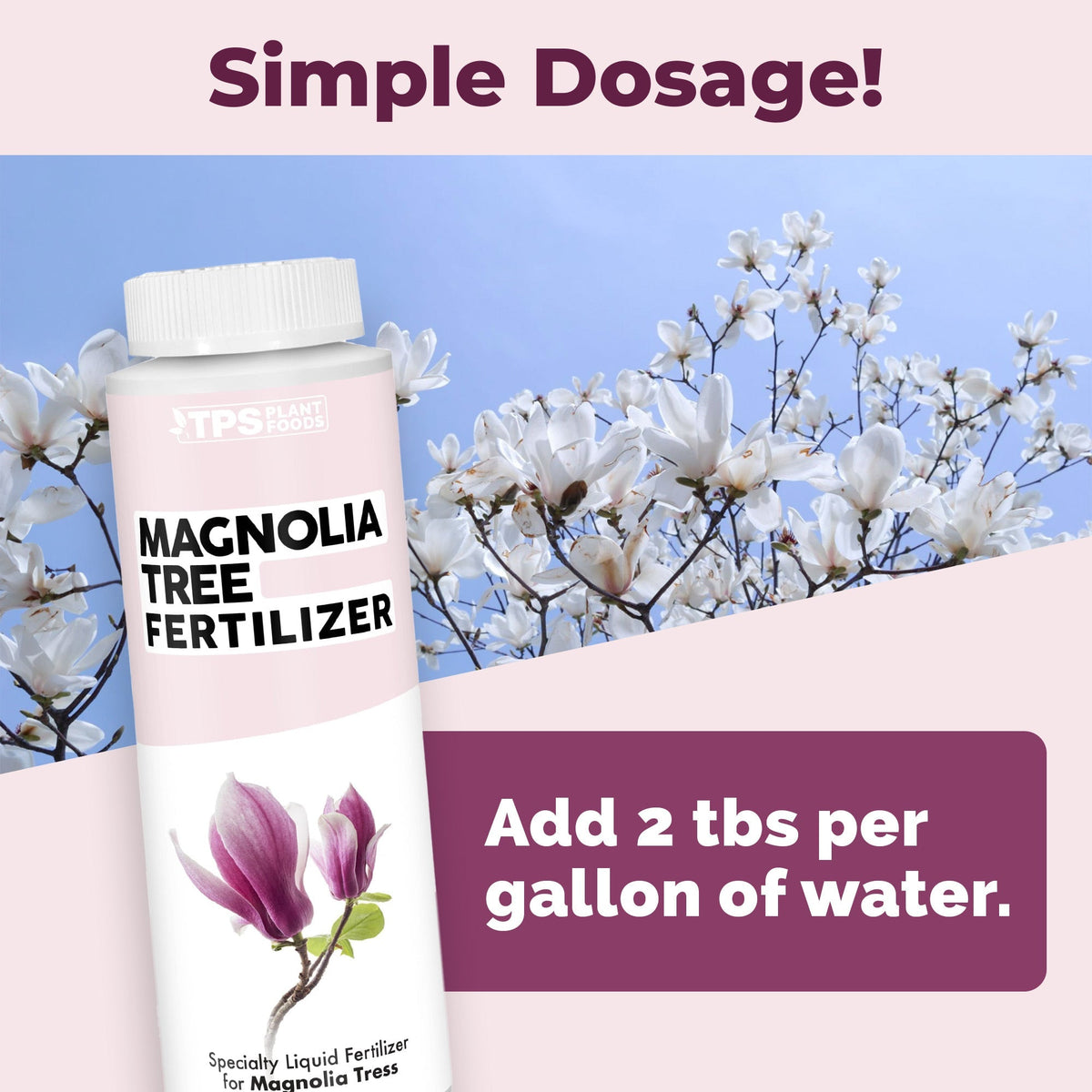 TPS Plant Foods Magnolia Tree Fertilizer 3-3.6-5.1 liquid fertilizer bottle