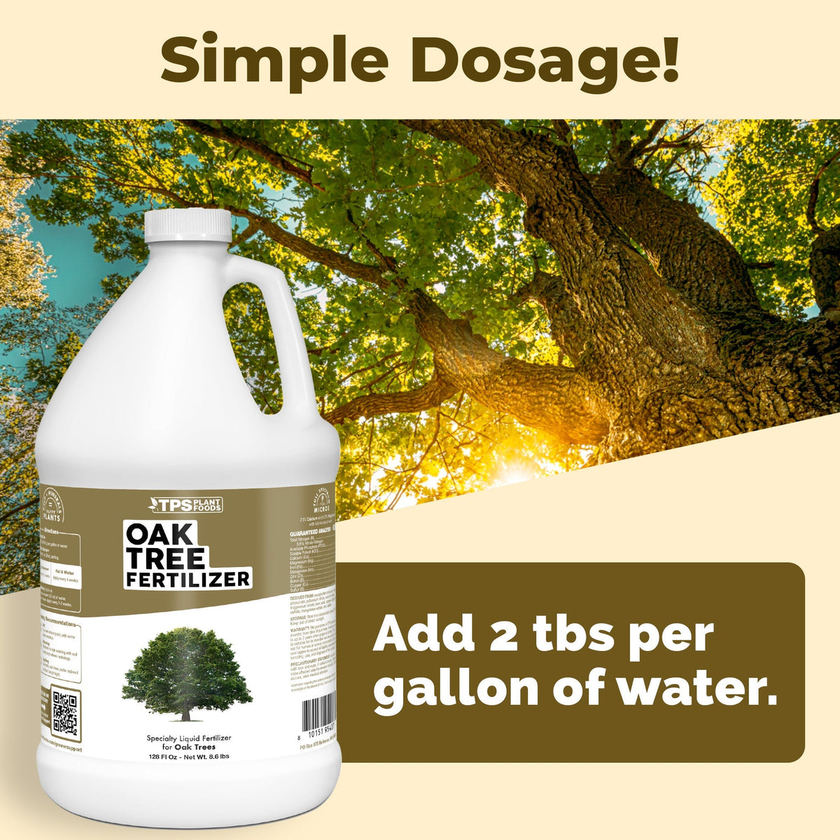 TPS Plant Foods Oak Tree Fertilizer 3.6-3-5.1 bottle