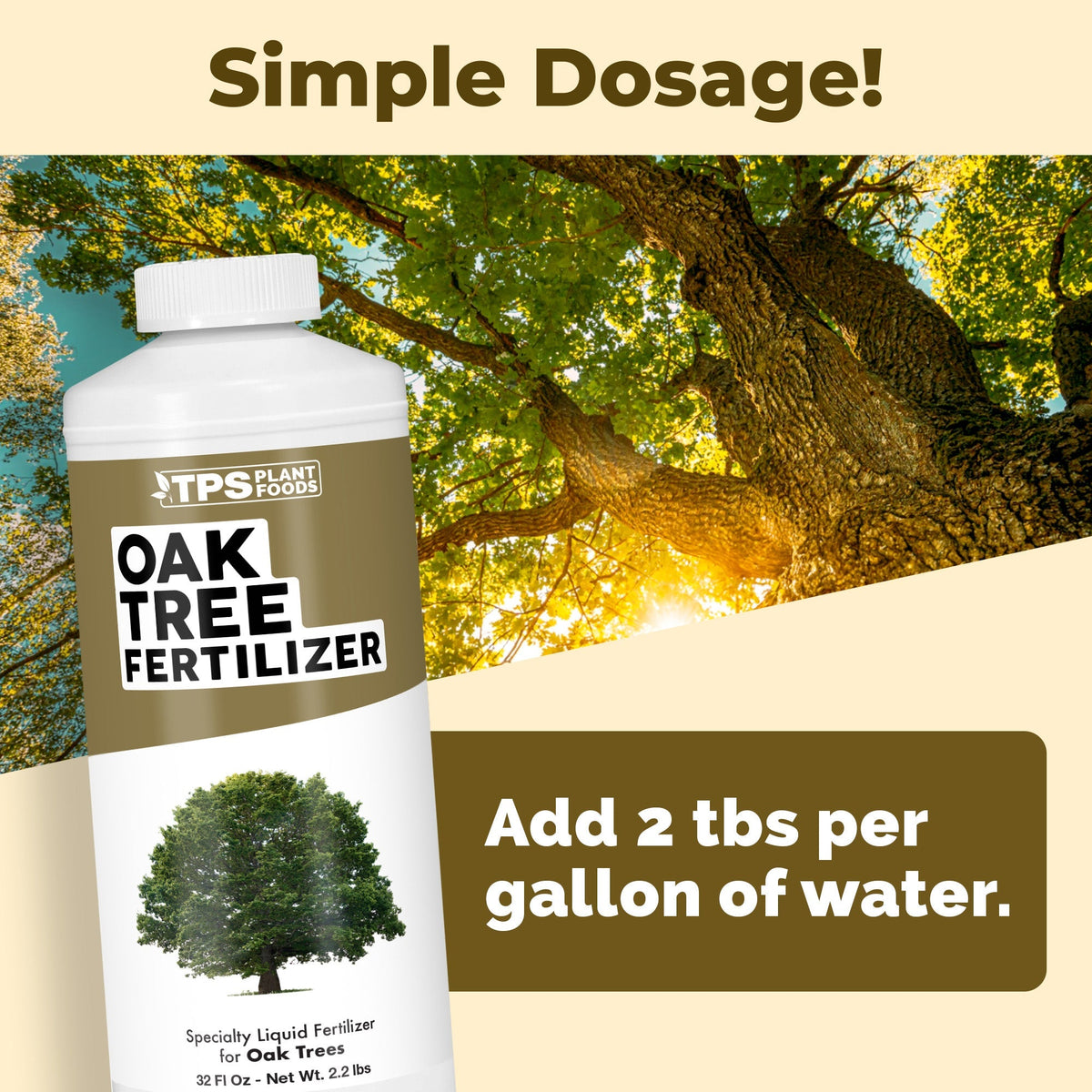 TPS Plant Foods Oak Tree Fertilizer 3.6-3-5.1 bottle