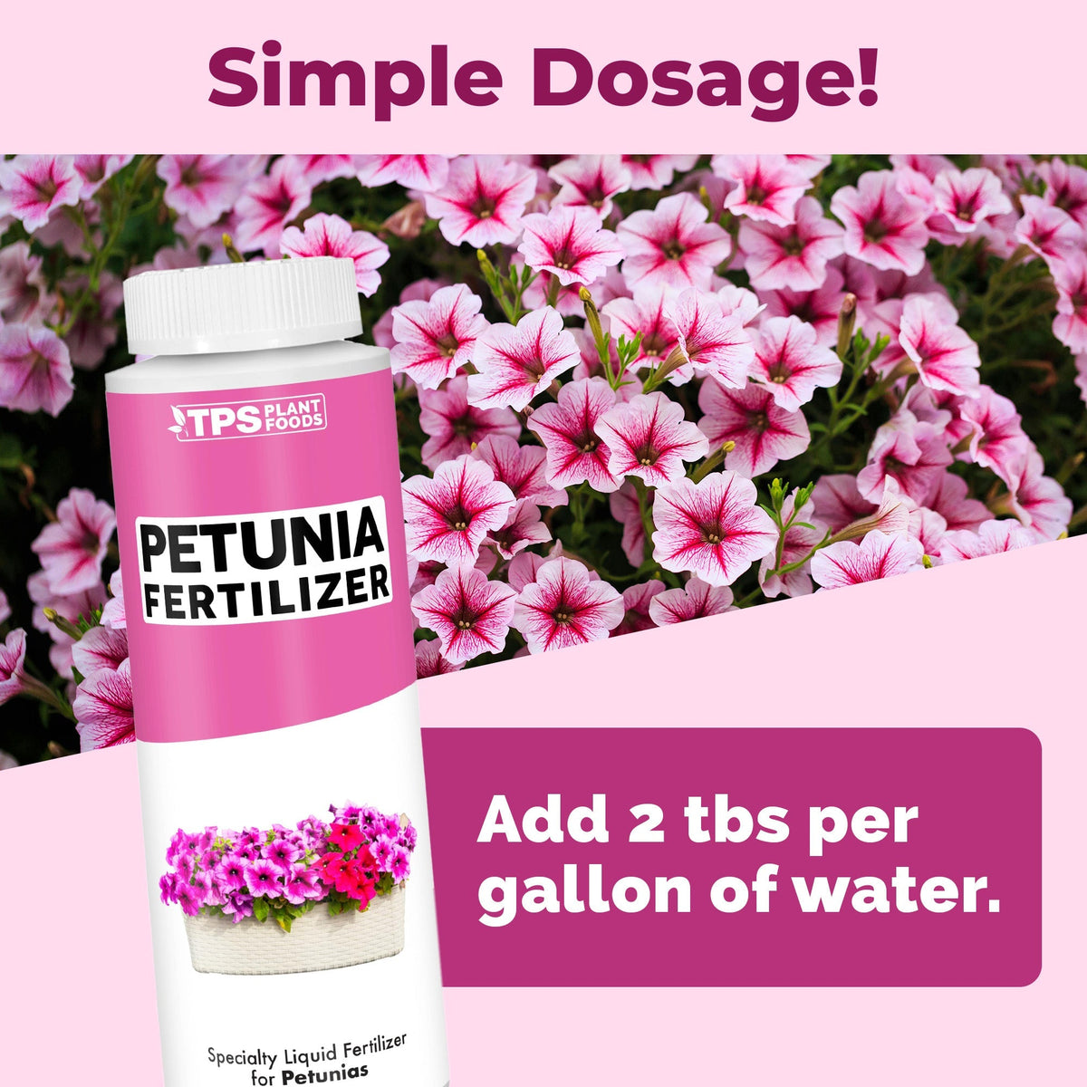 TPS Plant Foods Petunia Fertilizer 3-3.6-5.1 bottle