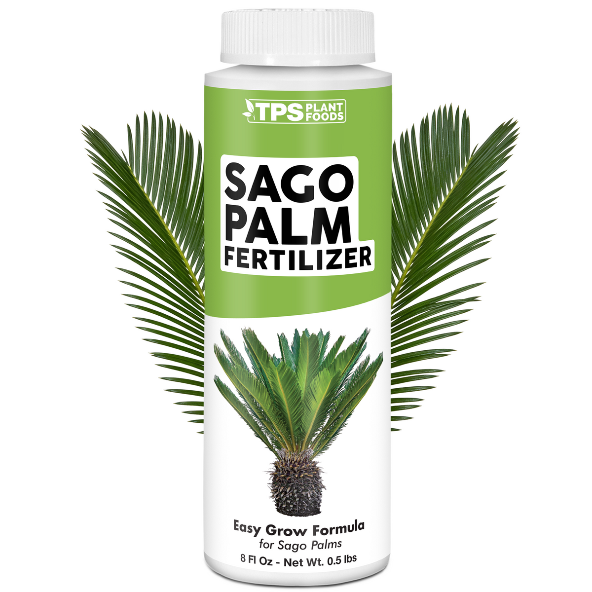 TPS Plant Foods Sago Palm Fertilizer 3.6-3-5.1, 8 oz bottle