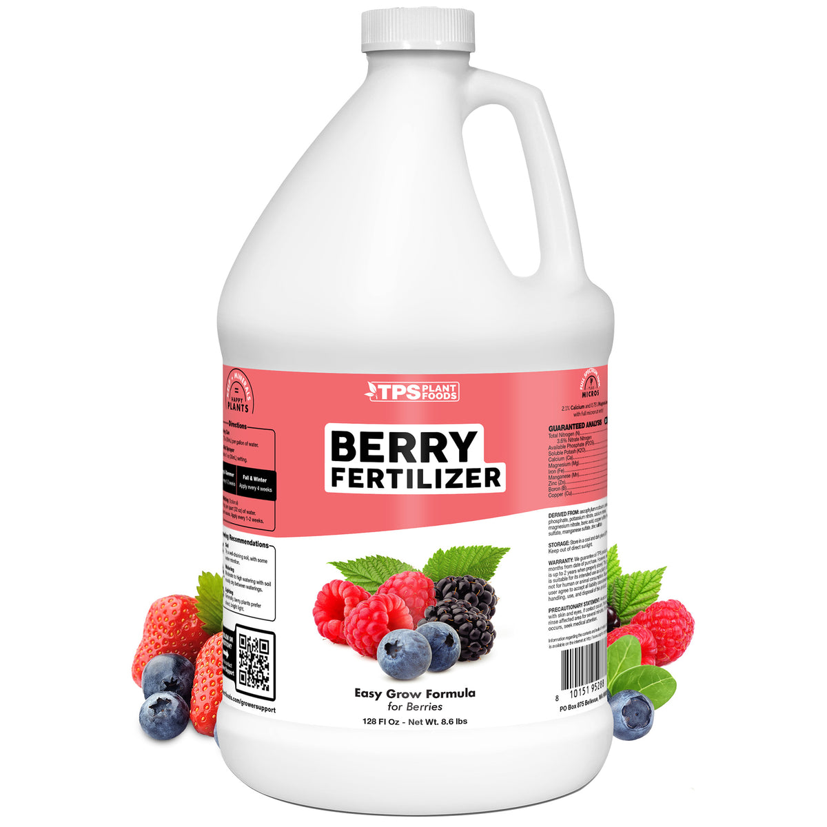 TPS Plant Foods Berry Fertilizer 3.6-3-5.1, 1 gallon bottle, 128 oz bottle [wrap]