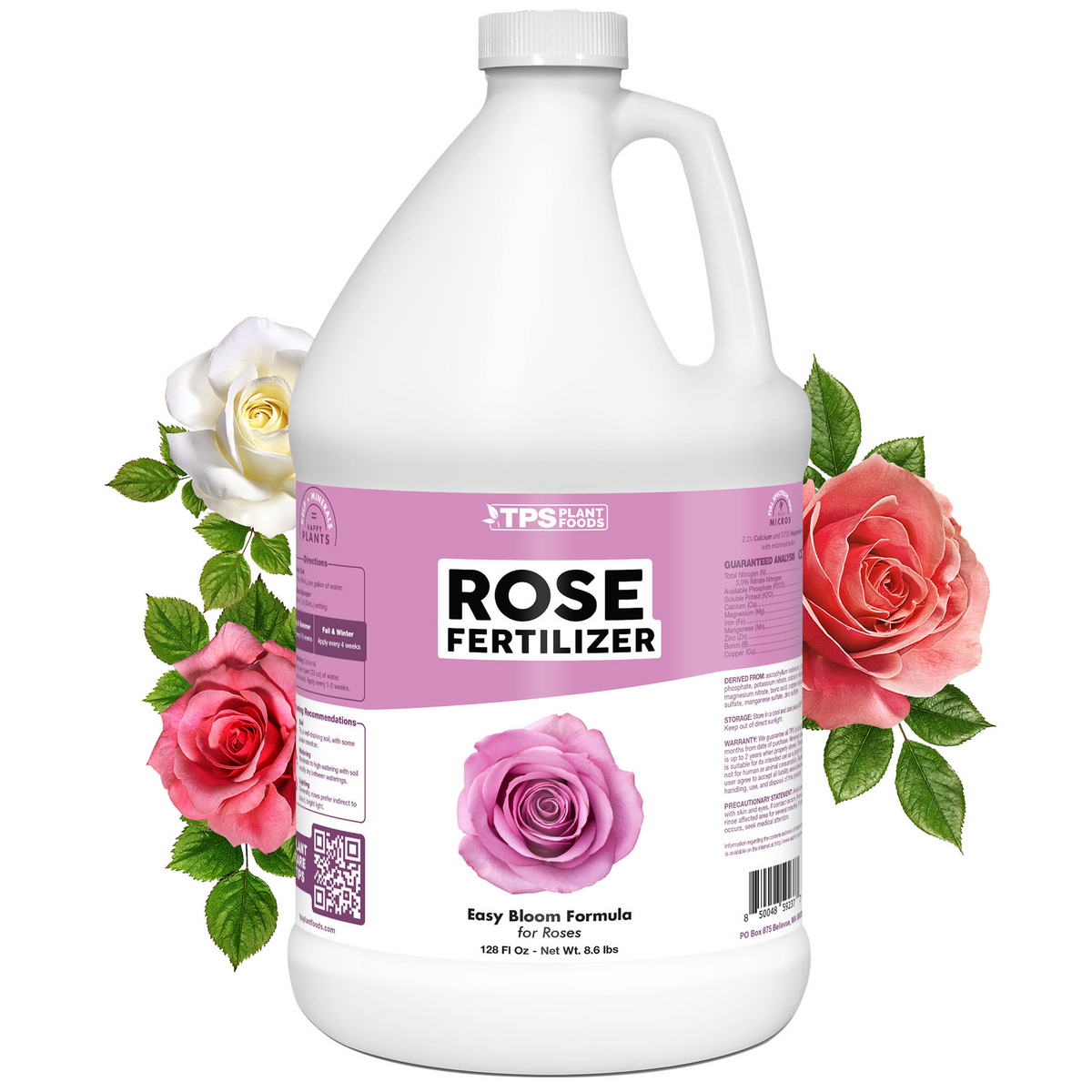 TPS Plant Foods Rose Fertilizer 3-3.6-5.1, 1 gallon bottle