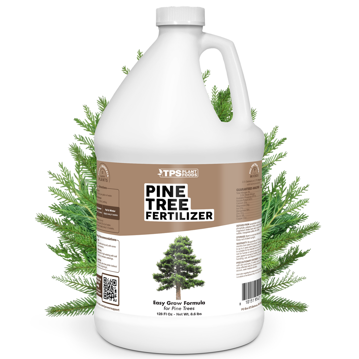 TPS Plant Foods Pine Tree Fertilizer 3.6-3-5.1, 1 gallon bottle
