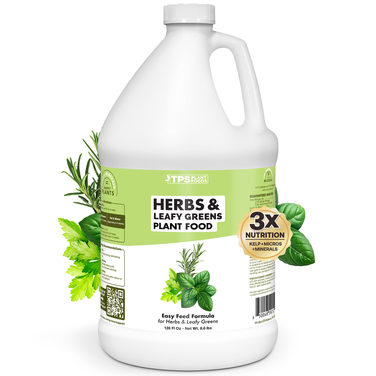 Herbs and Leafy Greens Plant Food - 128 Ounce