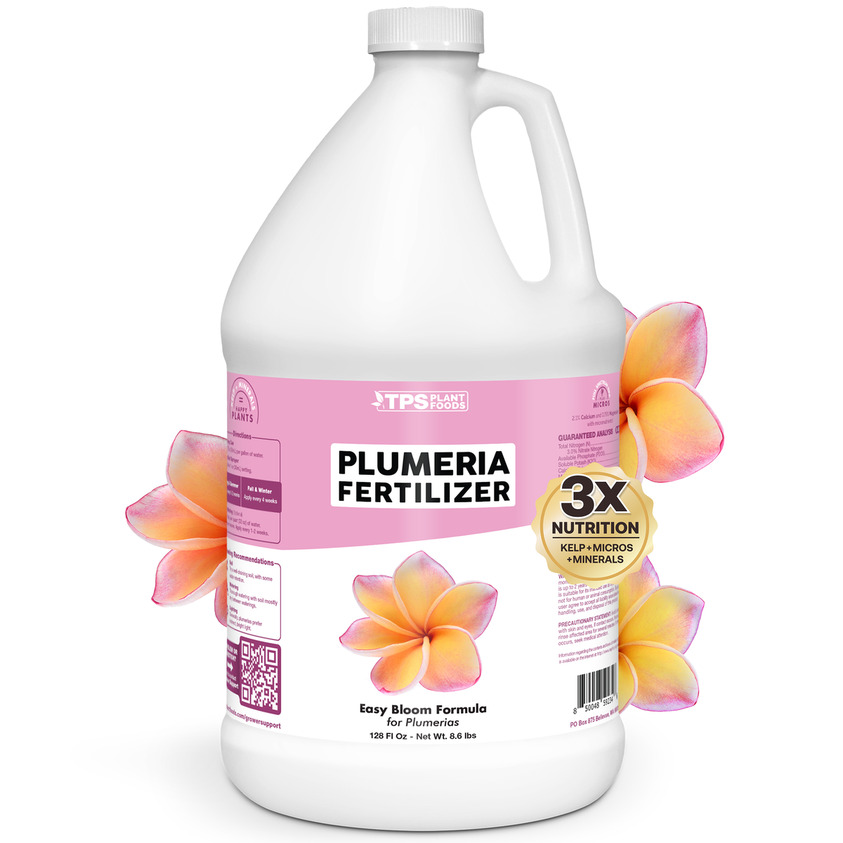 TPS Plant Foods Plumeria Fertilizer 3-3.6-5.1, 1 gallon bottle