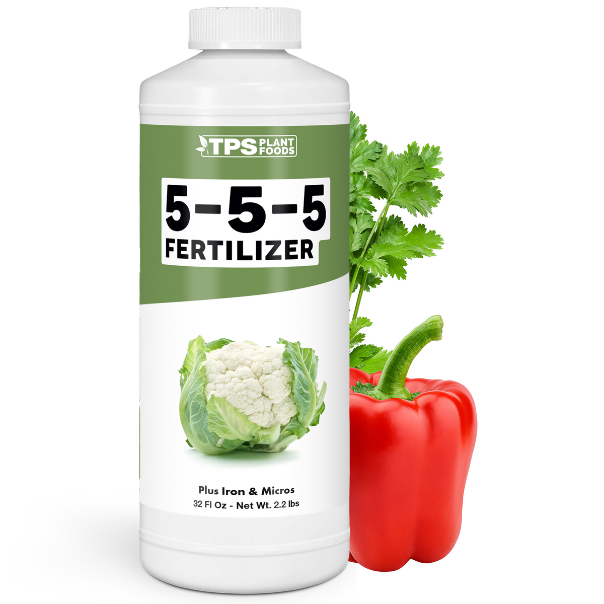 TPS Plant Foods 5-5-5 Fertilizer, 32 oz bottle [wrap]