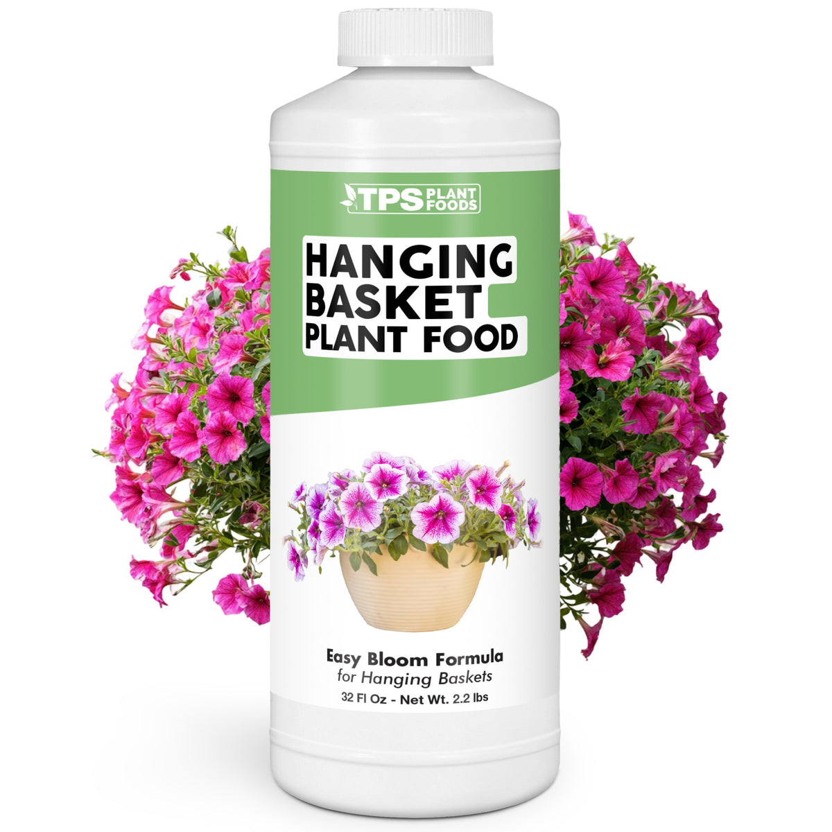 TPS Plant Foods Hanging Basket Plant Food 3-3.6-5.1, 32 oz bottle