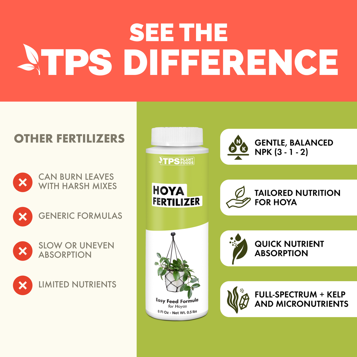 Hoya before and after TPS Hoya Fertilizer: fuller, greener growth [results]