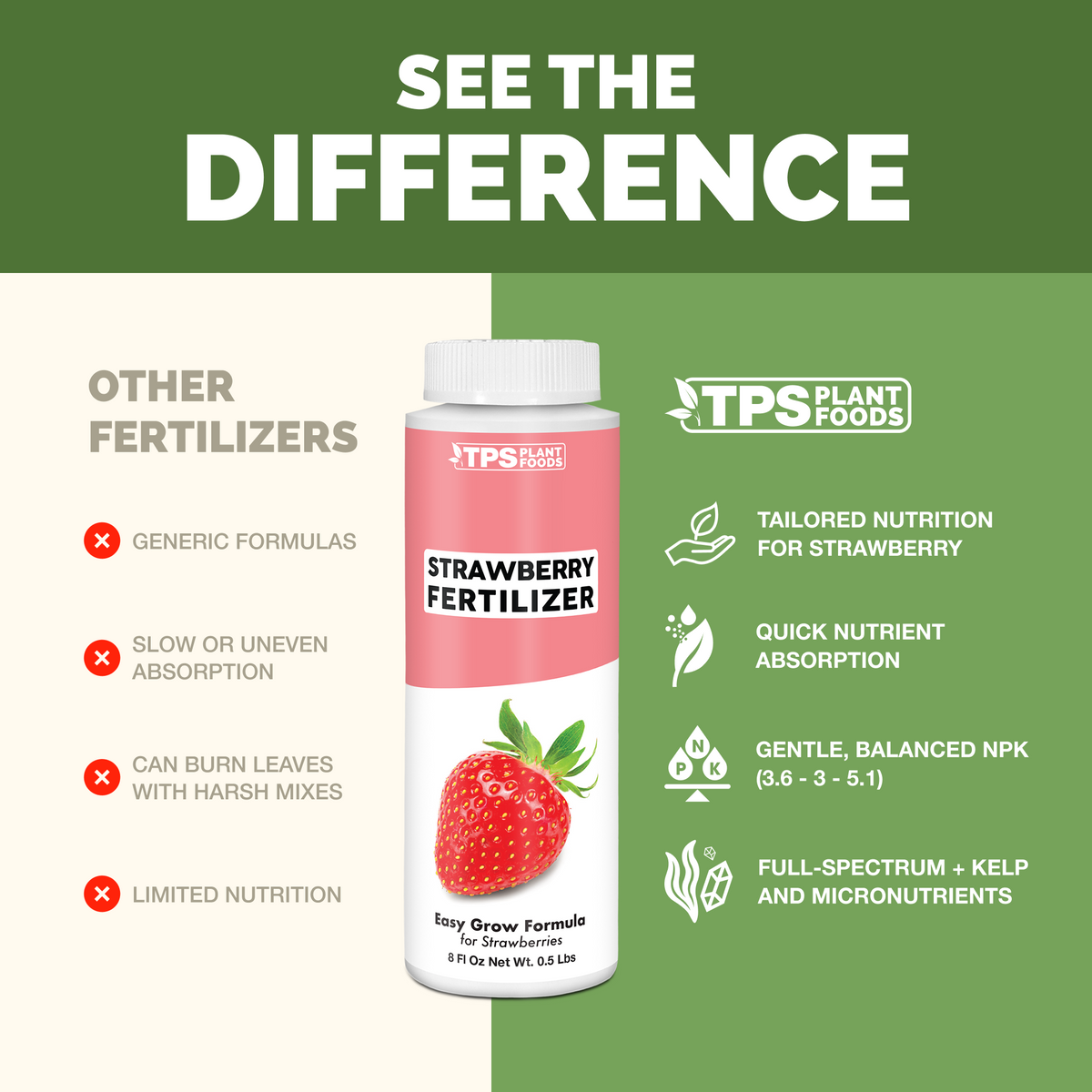 Strawberry Fertilizer - 8 Ounce