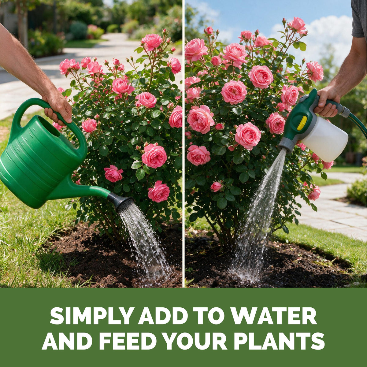 Feeding plants with TPS 5-5-5 Fertilizer by watering can or hose-end sprayer [how-to]