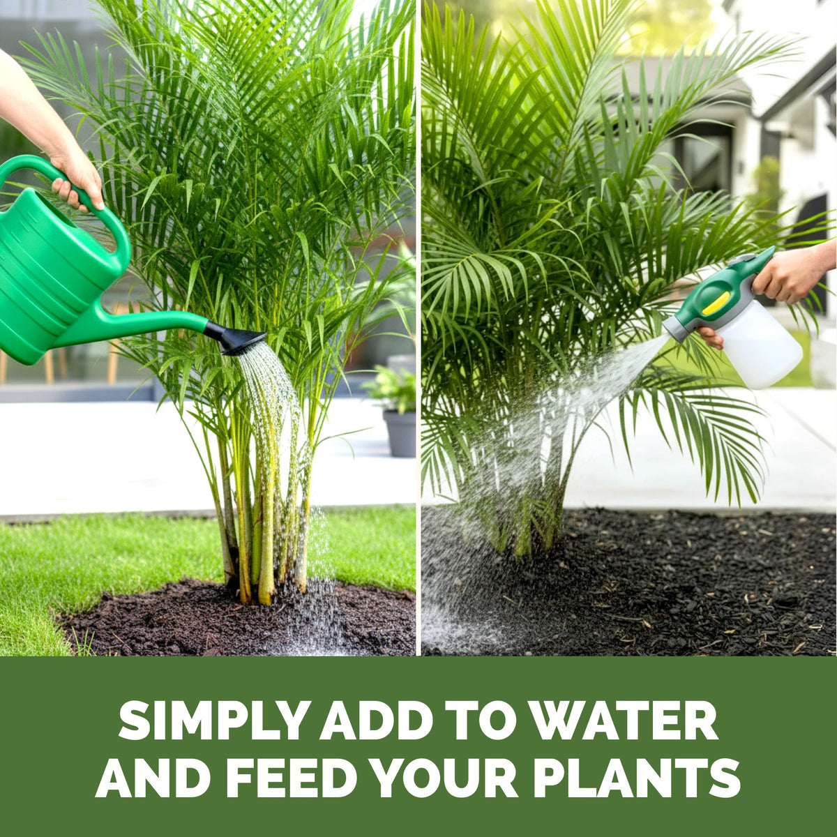 Feeding plants with TPS Mycorrhizal Fungi for Palm Trees by watering can or hose-end sprayer [how-to]