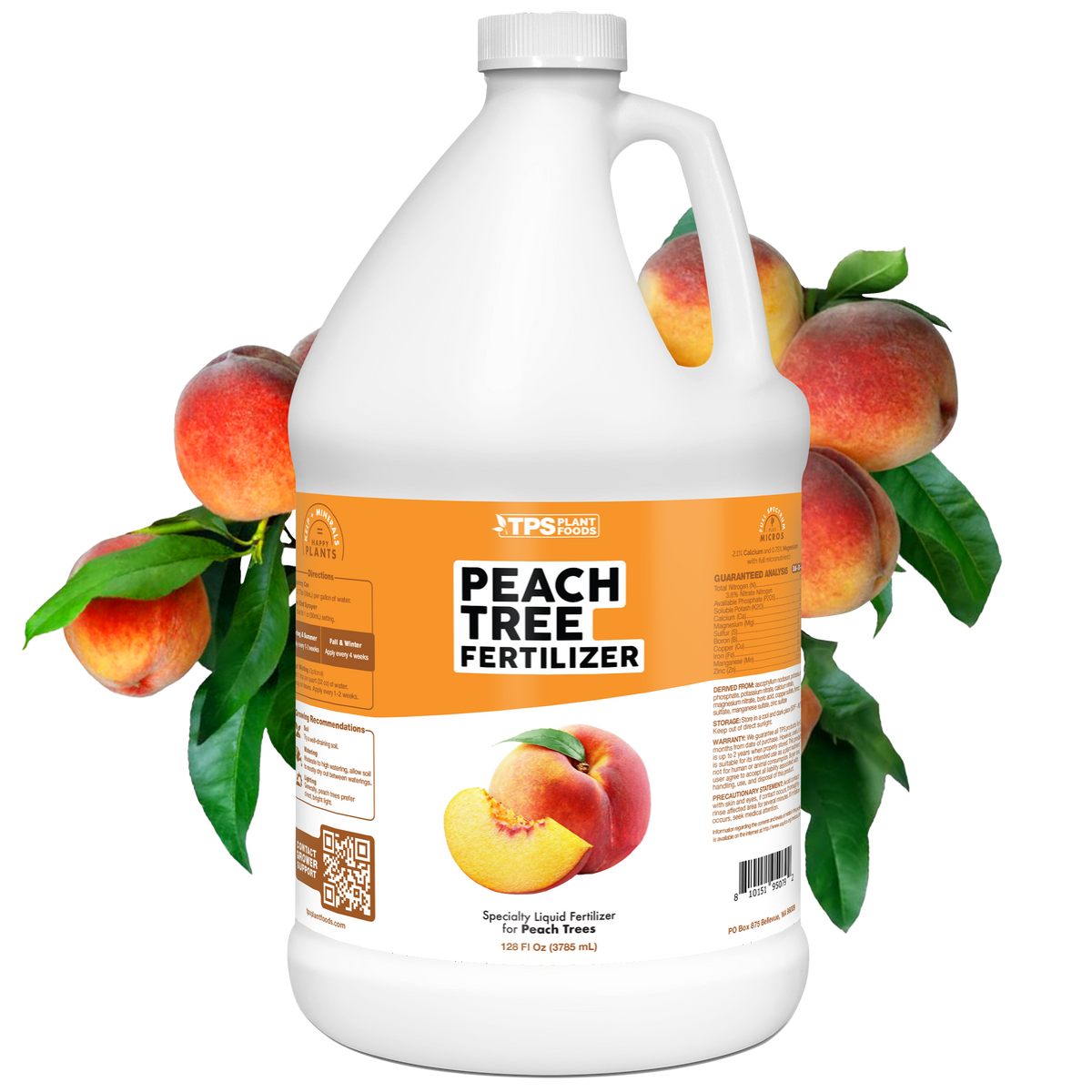 TPS Plant Foods Peach Tree Fertilizer 3.6-3-5.1, 1 gallon bottle