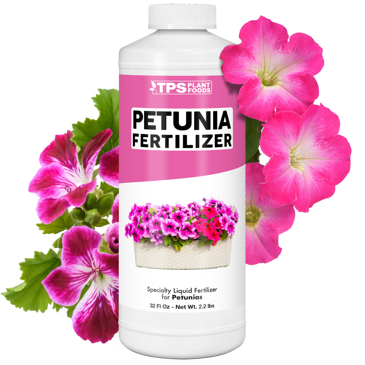 TPS Plant Foods Petunia Fertilizer 3-3.6-5.1, 32 oz bottle