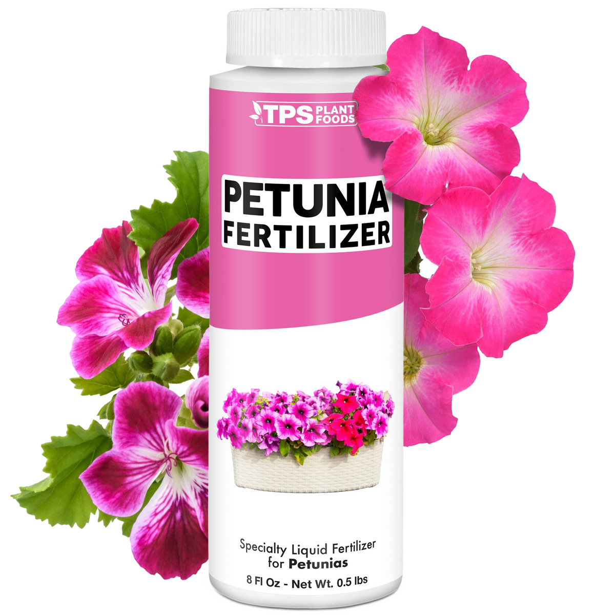 TPS Plant Foods Petunia Fertilizer 3-3.6-5.1, 8 oz bottle