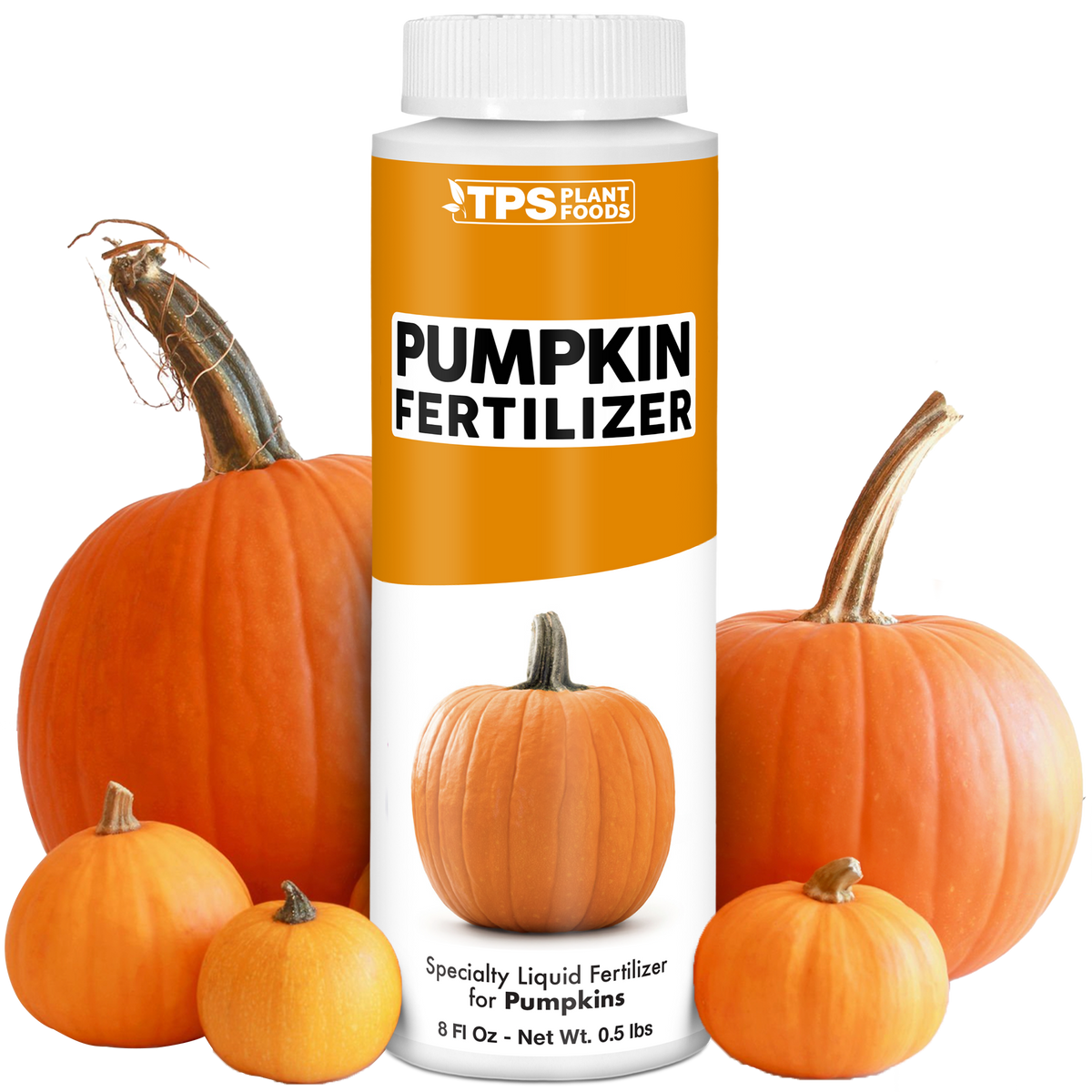 TPS Plant Foods Pumpkin Fertilizer 3-3.6-5.1, 8 oz bottle