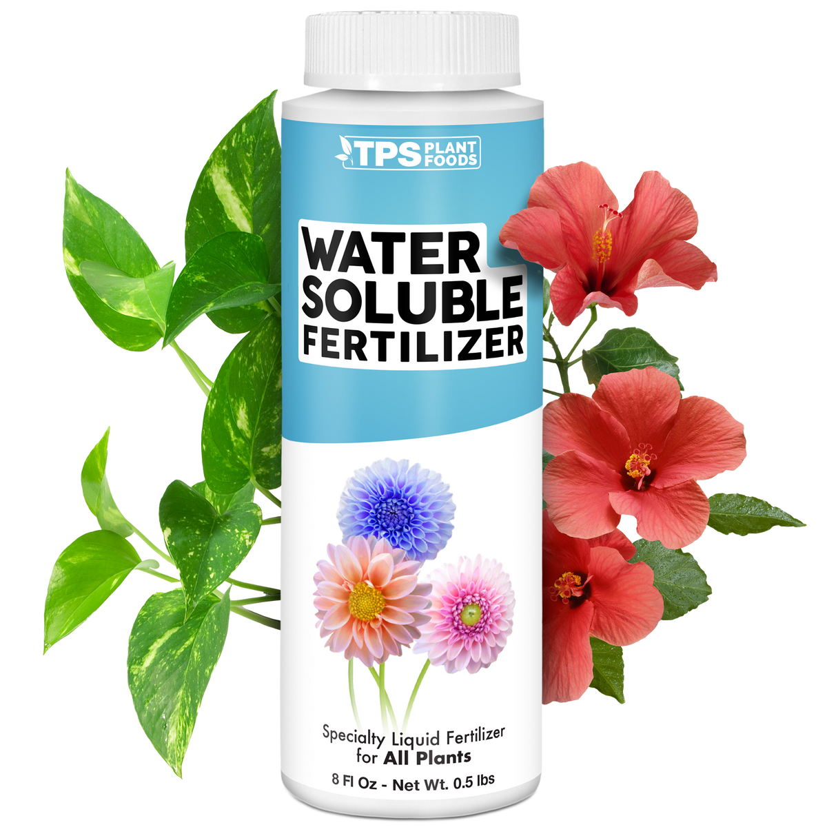 TPS Plant Foods Water Soluble Fertilizer 3.6-3-5.1, 8 oz bottle [wrap]